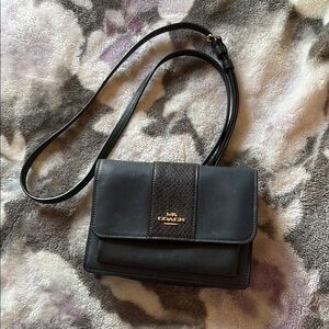 Coach Black Crossbody Bag with Gold Hardware
